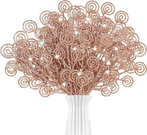 30Pcs Christmas Tree Picks 11.6" Artificial Flowers Branch Stems Christmas Candy Curly Picks for Christmas Tree Wreath Crafts Fillers Party Home Holiday Arrangement in Saudi Arabia