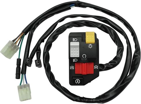 M MATI Handlebar Control Switch بدء تشغيل زر إيقاف الإضاءة الرئيسية لـ Honda TRX250X 2009-2017 TRX250EX Sportrax 250 2008 35150-HN6-A52 35150-HN6-A51 in Saudi Arabia