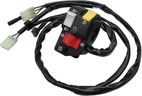 M MATI Handlebar Control Switch بدء تشغيل زر إيقاف الإضاءة الرئيسية لـ Honda TRX250X 2009-2017 TRX250EX Sportrax 250 2008 35150-HN6-A52 35150-HN6-A51 in Saudi Arabia