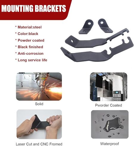 2x 3'' LED Spot Work Light & Upper Hood Ditch Side Pillar Light Pod Mount Bracket Compatible with Toyota Tacoma 1995-2004 in Saudi Arabia
