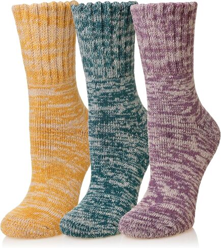 Merino Wool Boot Socks Thermal Winter Ski Thick Warm Hiking Socks for Women Men 3 Pairs in Kuwait