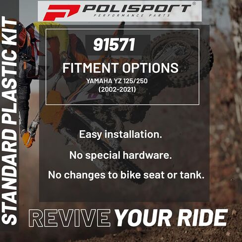 Polisport Motocross (MX) Restyling Kit for Yamaha YZ 125/250 (2002-2021) Dirt Bike – OEM Quality, Durable, Flexible & Perfect Fit – Blue/Black in Saudi Arabia