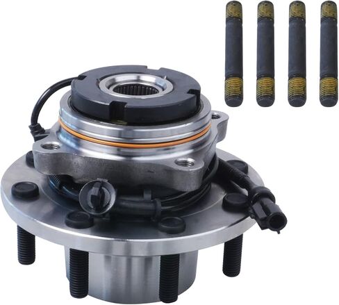 Detroit Axle-محور الحامل الأمامي 4WD لـ 99-04 Ford F-250 F-350 F-450 F-550 Super Duty ، Replacement 1999 2000 2001 2002 2003 2004 Ford Wheel Bearing and Hub Assembly [DRW ؛ 4 عجلات ABS] in Saudi Arabia