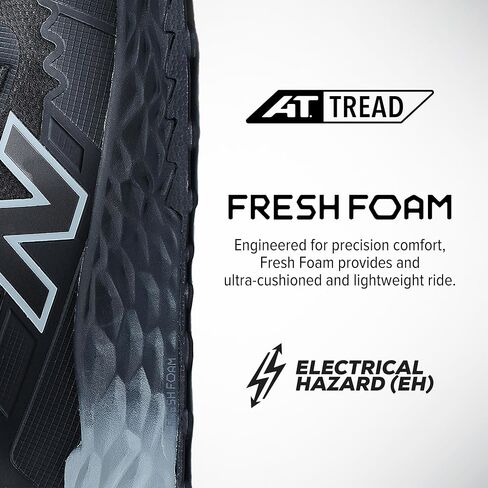 New Balance Fresh Foam Cremorne Composite Toe Safety Shoes for Men - Non Slip, Electrical Hazard - Green, Low Rise in Saudi Arabia