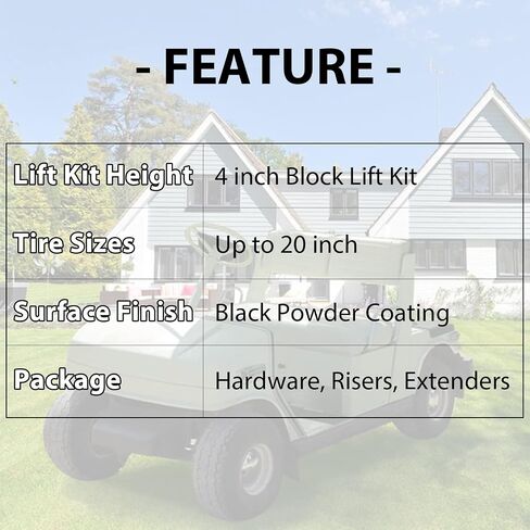 HECASA 4" Block Lift Kits Compatible with Yamaha 1985-1994 G2 G9 Gas and Electric Golf Cart Lift kits ATV UTV 20" Tires in Saudi Arabia