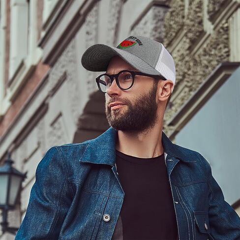 Custom Mesh Cap Hat Embroidered Watermelon Style B Embroidery Trucker Hats for Men & Women Cotton in Saudi Arabia