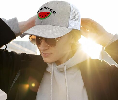 Custom Mesh Cap Hat Embroidered Watermelon Style B Embroidery Trucker Hats for Men & Women Cotton in Saudi Arabia