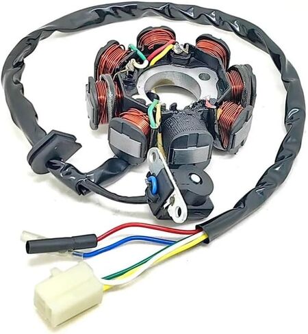 8 Coils Magneto Stator For GY6 49cc 50cc 80cc 139QMB 139QMA Moped Scooter For Sunl For Roketa For Vesp For Jonway Parts(5 Wire) in Saudi Arabia