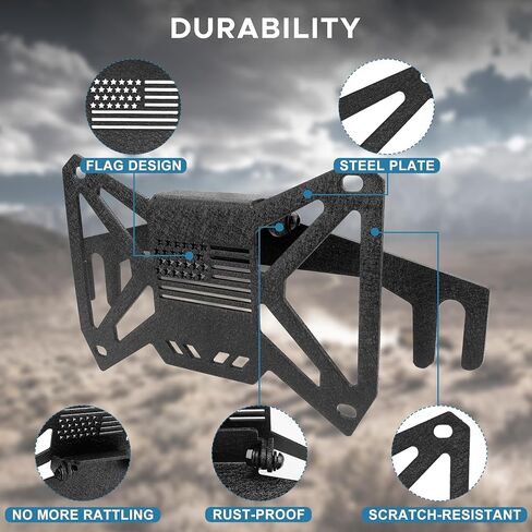Universal Flip-up Winch License Mount لـ 10 بوصة من الصقور Fairlead Fairlead Pront Front Front Quickly Winch Lucky Bracket حامل إطار لاستلام الشاحنة الوعرة على الطرق الوعرة RV SUV in Saudi Arabia