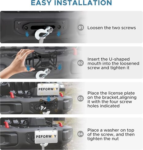 Universal Flip-up Winch License Mount لـ 10 بوصة من الصقور Fairlead Fairlead Pront Front Front Quickly Winch Lucky Bracket حامل إطار لاستلام الشاحنة الوعرة على الطرق الوعرة RV SUV in Saudi Arabia