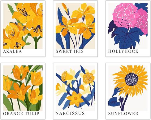 Vintage Botanica Matisse Floral Prints - Set of 3 (11x14 Inches) Cottagecore Decor, Henri Matisse Wall Art, Floral Poster, Matisse Print, Vintage Floral Poster, Aesthetic Posters Matisse in Saudi Arabia