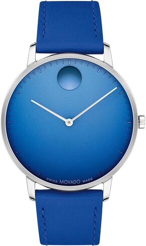 Movado Face Men's Watch - Swiss Quartz Movement, Leather Strap - 3 ATM Water Resistance - Luxury Fashion Timepiece for Him - 41mm in Saudi Arabia