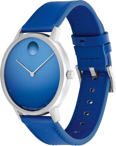 Movado Face Men's Watch - Swiss Quartz Movement, Leather Strap - 3 ATM Water Resistance - Luxury Fashion Timepiece for Him - 41mm in Saudi Arabia