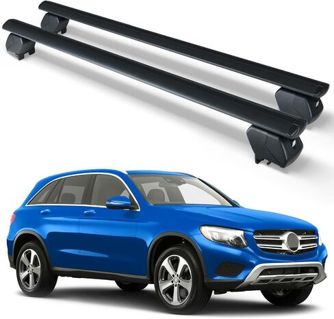 Heavy Duty 300 LBS Roof Rack Cross Bars Compatible with 2016-2025 Mercedes Benz GLC with Side Rails, Lockable & Adjustable Rooftop Top Luggage Crossbars Cargo Carrier SUV in Kuwait