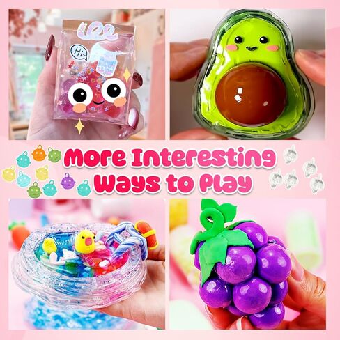 مجموعة فقاعات شريط نانو من زيسكو للأطفال، فقاعات شريط نانو، شريط نانو مع جليتر، طين، خرز، ملصقات وتعليمات، لعبة تزيين عيد الميلاد DIY للأولاد والبنات in Kuwait