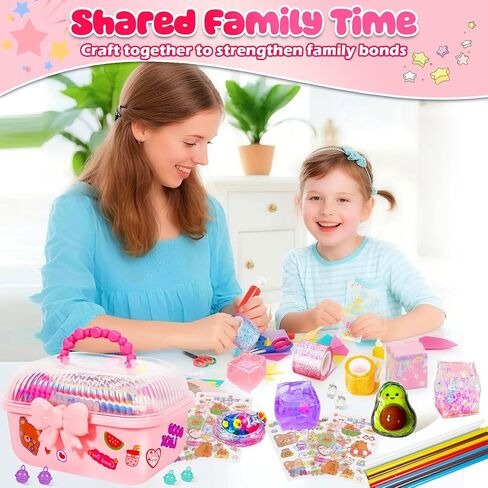 مجموعة فقاعات شريط نانو من زيسكو للأطفال، فقاعات شريط نانو، شريط نانو مع جليتر، طين، خرز، ملصقات وتعليمات، لعبة تزيين عيد الميلاد DIY للأولاد والبنات in Kuwait