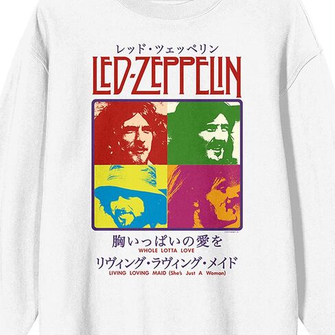 BioWorld LED Zeppelin Colorful Band Member Squares Crew Neck Long Long in Saudi Arabia