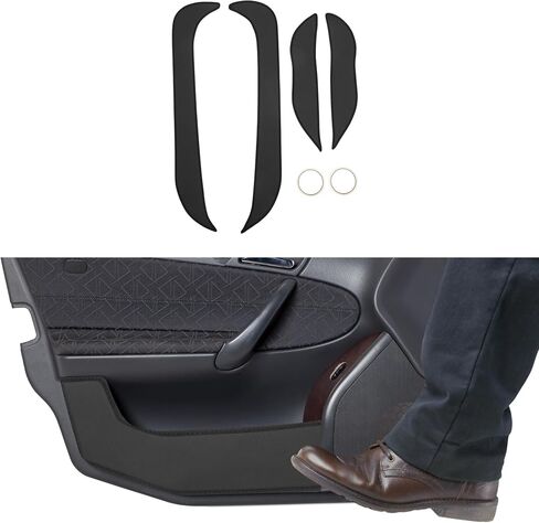 Leather Car Door Anti Kick Pad Sticker for Honda HR-V 2015-2019, for Honda Vezel 2015-2019 Door Side Edge Protector Interior Accessories Black 1 Set in Saudi Arabia