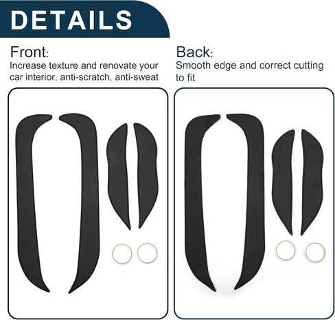 Leather Car Door Anti Kick Pad Sticker for Honda HR-V 2015-2019, for Honda Vezel 2015-2019 Door Side Edge Protector Interior Accessories Black 1 Set in Saudi Arabia