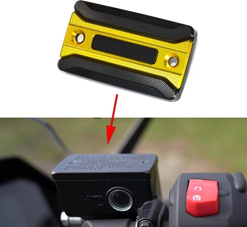 Brake Master Cylinder Cap Compatible with Suzuki GSX-8R GSX-8S 2023-2024, CNC Aluminum Alloy Made (Gold) in Saudi Arabia