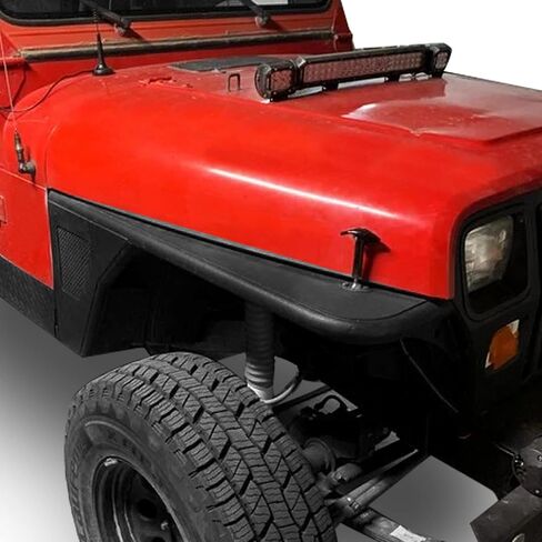 HOOKE ROAD WRANGLER YJ Front & الخلفية Fender Flares Tube Armor Guards for Jeep Wrangler YJ 1987 1988 1989 1990 1991 1992 1993 1994 1995 in Saudi Arabia