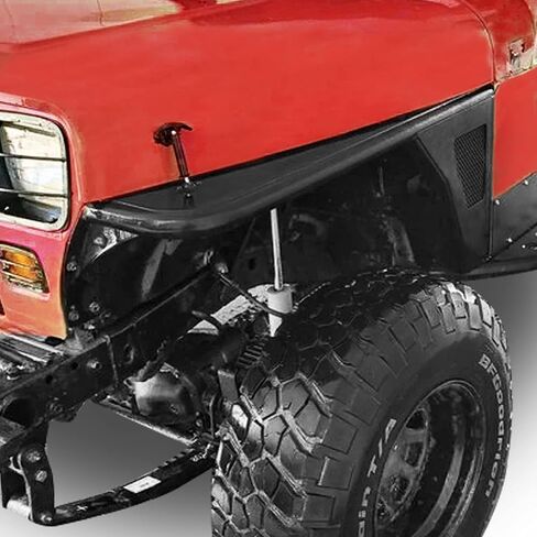 HOOKE ROAD WRANGLER YJ Front & الخلفية Fender Flares Tube Armor Guards for Jeep Wrangler YJ 1987 1988 1989 1990 1991 1992 1993 1994 1995 in Saudi Arabia