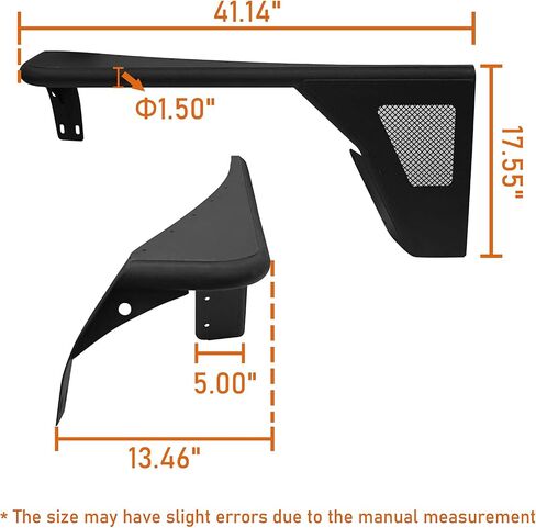 HOOKE ROAD WRANGLER YJ Front & الخلفية Fender Flares Tube Armor Guards for Jeep Wrangler YJ 1987 1988 1989 1990 1991 1992 1993 1994 1995 in Saudi Arabia