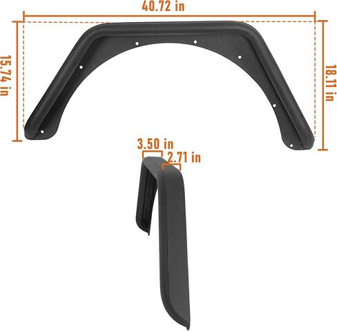 HOOKE ROAD WRANGLER YJ Front & الخلفية Fender Flares Tube Armor Guards for Jeep Wrangler YJ 1987 1988 1989 1990 1991 1992 1993 1994 1995 in Saudi Arabia