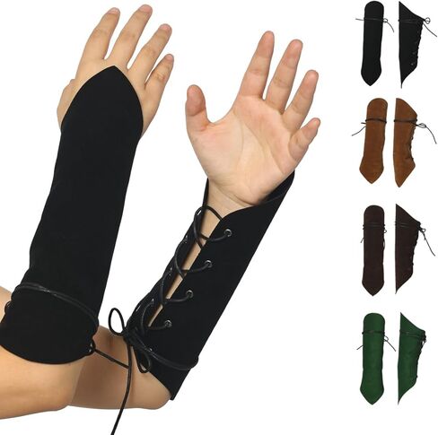 2 Pack Medieval Viking Armor Costume Guards for Unisex Gauntlet Wristband Wide Bracer Arm Armor Cuff in Kuwait