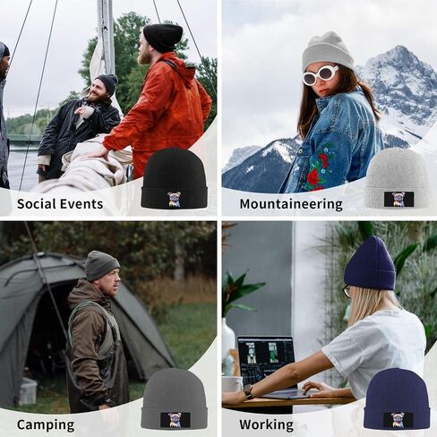 Unisex Beanie for Men and Women Cuffed Plain Knit Hat Winter Soft Warm Beanies Hats Cap in Saudi Arabia