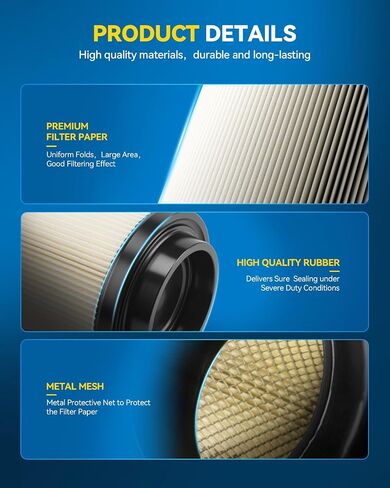 Philtop Air Filter 7082115 Replacement for Polaris General 1000 4 XP4/RZR 900 4 S Trail/RZR S 1000 Trail/Ace 900,High Filtration Powersports Air Filter, 2 Pcs in Kuwait