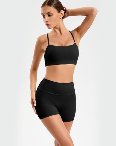 شورتات تجريب Riojoy purecomfy ، شورتات صالة رياضية عالية الخصر ، راكب الدراجة النارية الرياضية قصيرة للسيدات in Kuwait