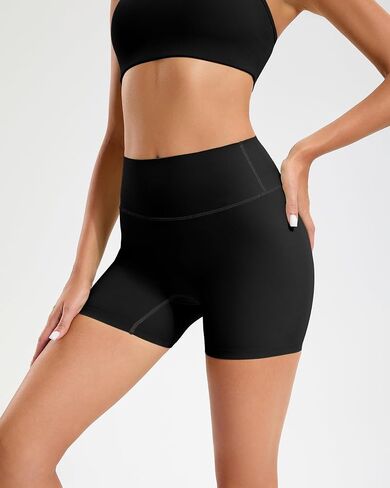 شورتات تجريب Riojoy purecomfy ، شورتات صالة رياضية عالية الخصر ، راكب الدراجة النارية الرياضية قصيرة للسيدات in Kuwait