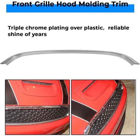 Chrome Grille Hood Molding Trim Compatible with 2007-2015 Mini Cooper R55 R56 R58 R59 51132751040 in Kuwait