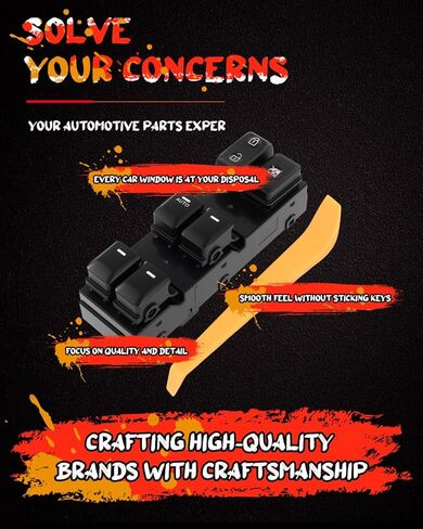 Cciyu Master Power Window Switch Fit 2014 2015 2015 2017 لـ Kia Sportage Front Left Side Side Control Switch استبدال 935703W400WK 93570-3W400WK 1S16444 in Saudi Arabia