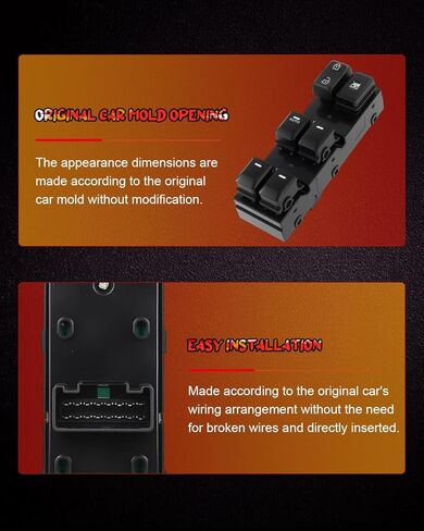 Cciyu Master Power Window Switch Fit 2014 2015 2015 2017 لـ Kia Sportage Front Left Side Side Control Switch استبدال 935703W400WK 93570-3W400WK 1S16444 in Saudi Arabia