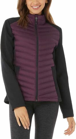 32 Degrees Womens Mixed Media Jacket (Forestwood, XX-Large) in Kuwait