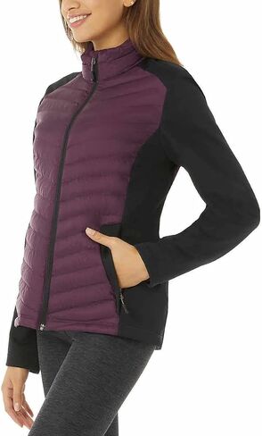 32 Degrees Womens Mixed Media Jacket (Forestwood, XX-Large) in Kuwait