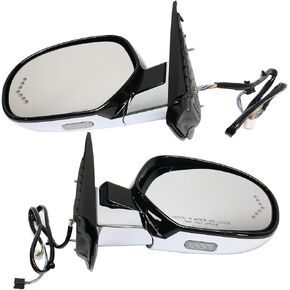 Kool Vue Passenger Side Power Heated Mirror for Cadillac Escalade Escalade ESV 2007-2014 Power Fold With Signal Light, Memory & Puddle Lamp; Without Blind Spot Monitor Chrome in Saudi Arabia