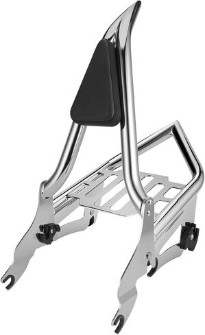 Sissy Bar Luggage Rack ، مسند ظهر للركاب الخلفي القابل للفصل متوافق مع نماذج Harley Davidson Touring 2009-2024 شارع Glide Road Road Electra Glide Road (Black) in Kuwait