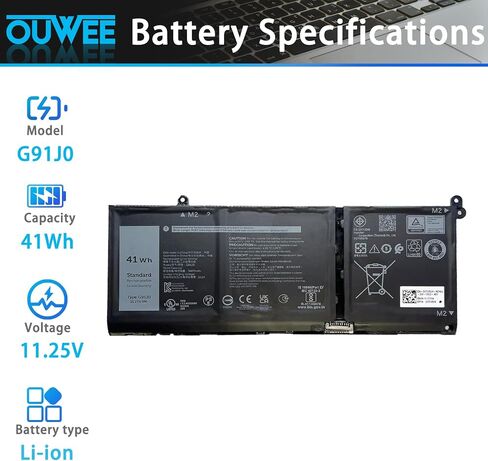 71TG4 Laptop Battery Compatible with Dell Latitude 5289 7389 7390 2-in-1 Series Notebook 071TG4 K5XWW X49C1 0X49C1 11.4V 45Wh 3745mAh in Saudi Arabia