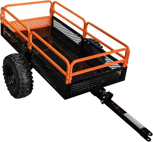 Impact Parects® 1500LB ATTILION CART CARGO مقطورة مع أرضية فولاذية صلبة لجرارات الحديقة/الحديقة ، ATV ، UTV's والمزيد. التصميم الأصلي مع علامة تجارية للولايات المتحدة الأمريكية. ميزة محور لتفريغ دقيق. in Kuwait