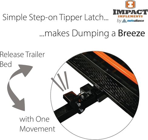 Impact Parects® 1500LB ATTILION CART CARGO مقطورة مع أرضية فولاذية صلبة لجرارات الحديقة/الحديقة ، ATV ، UTV's والمزيد. التصميم الأصلي مع علامة تجارية للولايات المتحدة الأمريكية. ميزة محور لتفريغ دقيق. in Kuwait