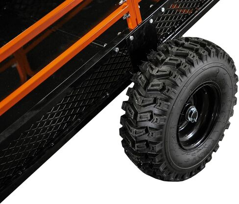 Impact Parects® 1500LB ATTILION CART CARGO مقطورة مع أرضية فولاذية صلبة لجرارات الحديقة/الحديقة ، ATV ، UTV's والمزيد. التصميم الأصلي مع علامة تجارية للولايات المتحدة الأمريكية. ميزة محور لتفريغ دقيق. in Kuwait