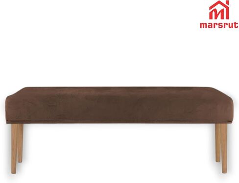 Piano Bench Cover, Cushion Slip Covers Stretch for Dining Seat Bedroom, Removable Washable Rectangle Thick Stretchable Slipcover Protector for Anti-dust Stool Living Room Kitchen, Large Size, Coffee in Saudi Arabia