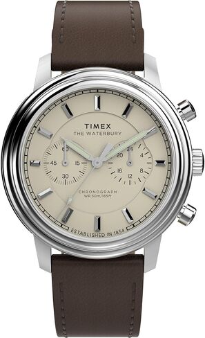 Timex Men's Waterbury Metropolitan 41mm Watch - Case Strap Cream Dial in Kuwait