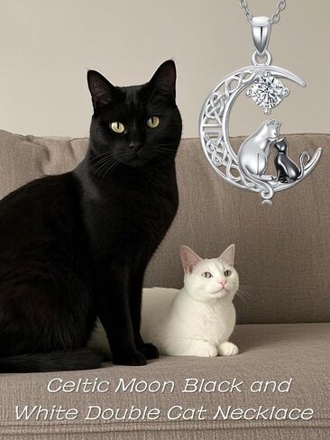 Moissanite Diamond Celtic Moon Hummingbird/Butterfly/Highland Cow Necklace for Women 925 Sterling Sliver Crescent Moon Animal Jewelry Anniversary Valentines Day Gifts for Wife Girlfriend Her in Saudi Arabia