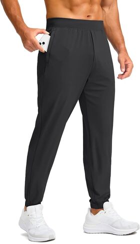 الركض للرجال Soothfeel مع Zipper Mobicets Golf Joggers خفيفة الوزن سراويل تجريب رياضي للرجال المسار in Kuwait