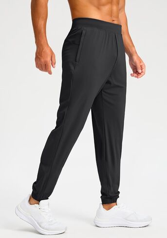 الركض للرجال Soothfeel مع Zipper Mobicets Golf Joggers خفيفة الوزن سراويل تجريب رياضي للرجال المسار in Kuwait