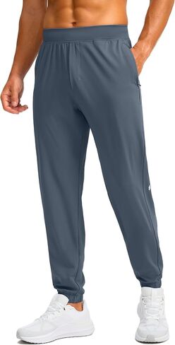 الركض للرجال Soothfeel مع Zipper Mobicets Golf Joggers خفيفة الوزن سراويل تجريب رياضي للرجال المسار in Kuwait